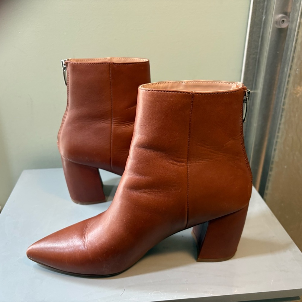 Brown Leather Ankle Boots